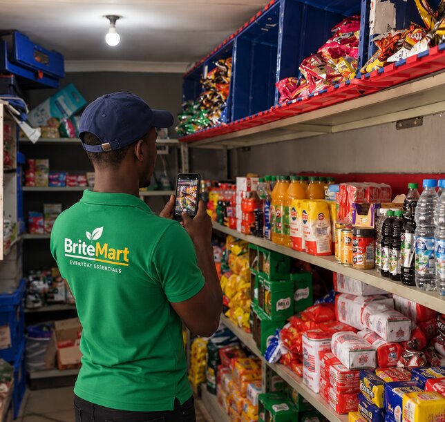 Field representative working in a retail store
